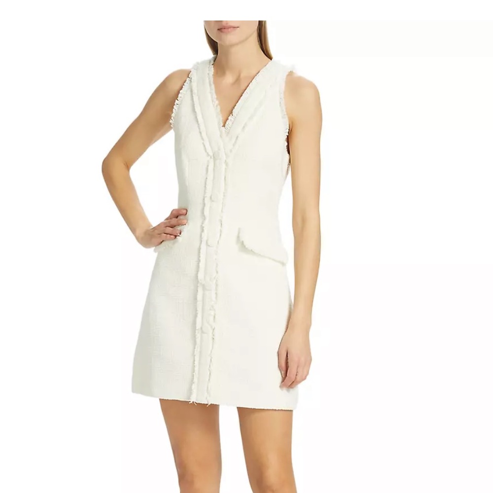 CINQ A SEPT Leisha Tweed Sleeveless Minidress